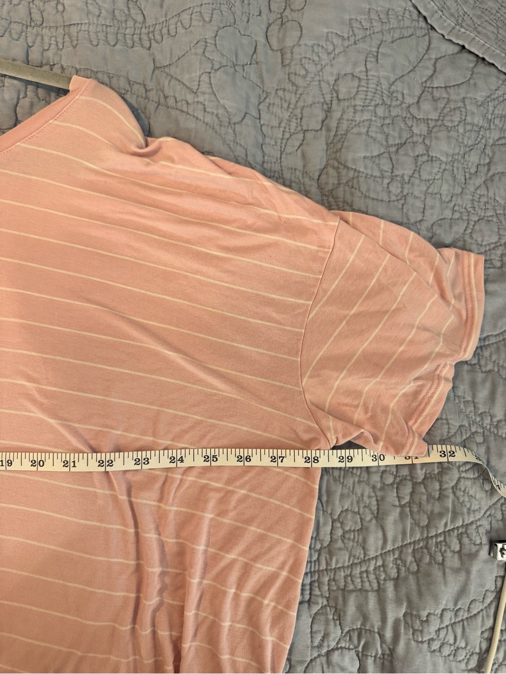 ✨5/$12 Time and Tru Light Pink Striped Scoop Neck tunic style Tee plus Xxxl (22) - Picture 10 of 10